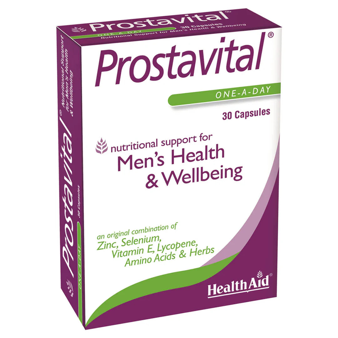 Health Aid Prostavital, 30 Capsules | Zinc, Selenium & Saw Palmetto Formula for Men
