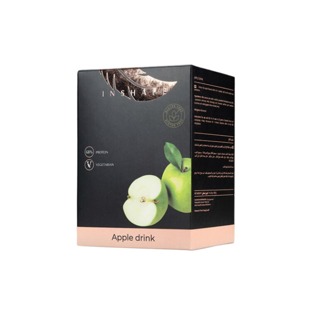 InShape Gluten-Free Apple Drink, 10 Sachets | High-Protein Meal Replacement