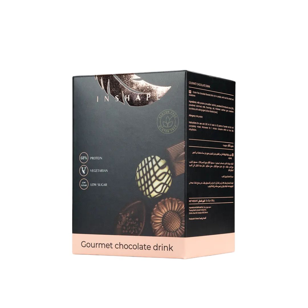 InShape Gluten-Free Chocolate Drink, 10 Sachets | High-Protein Meal Replacement