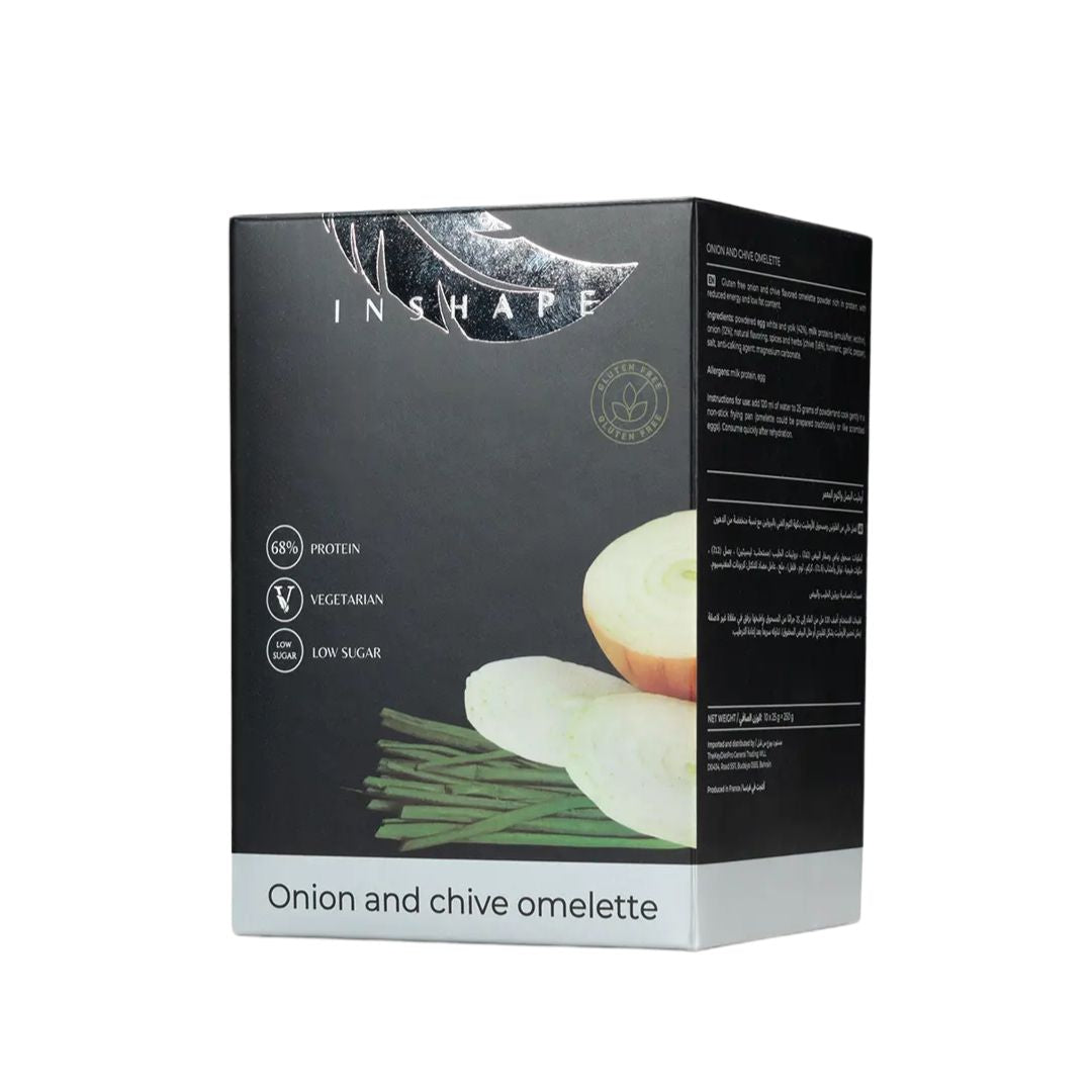 InShape Gluten-Free Onion & Chive Omelette Mix, 10 Sachets | High-Protein Meal Replacement