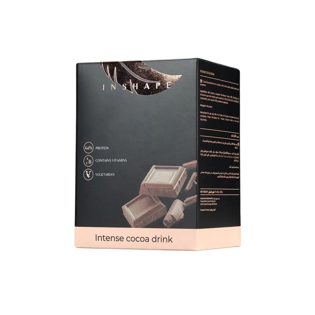 InShape Cocoa Drink, 10 Sachets | High-Protein Meal Replacement