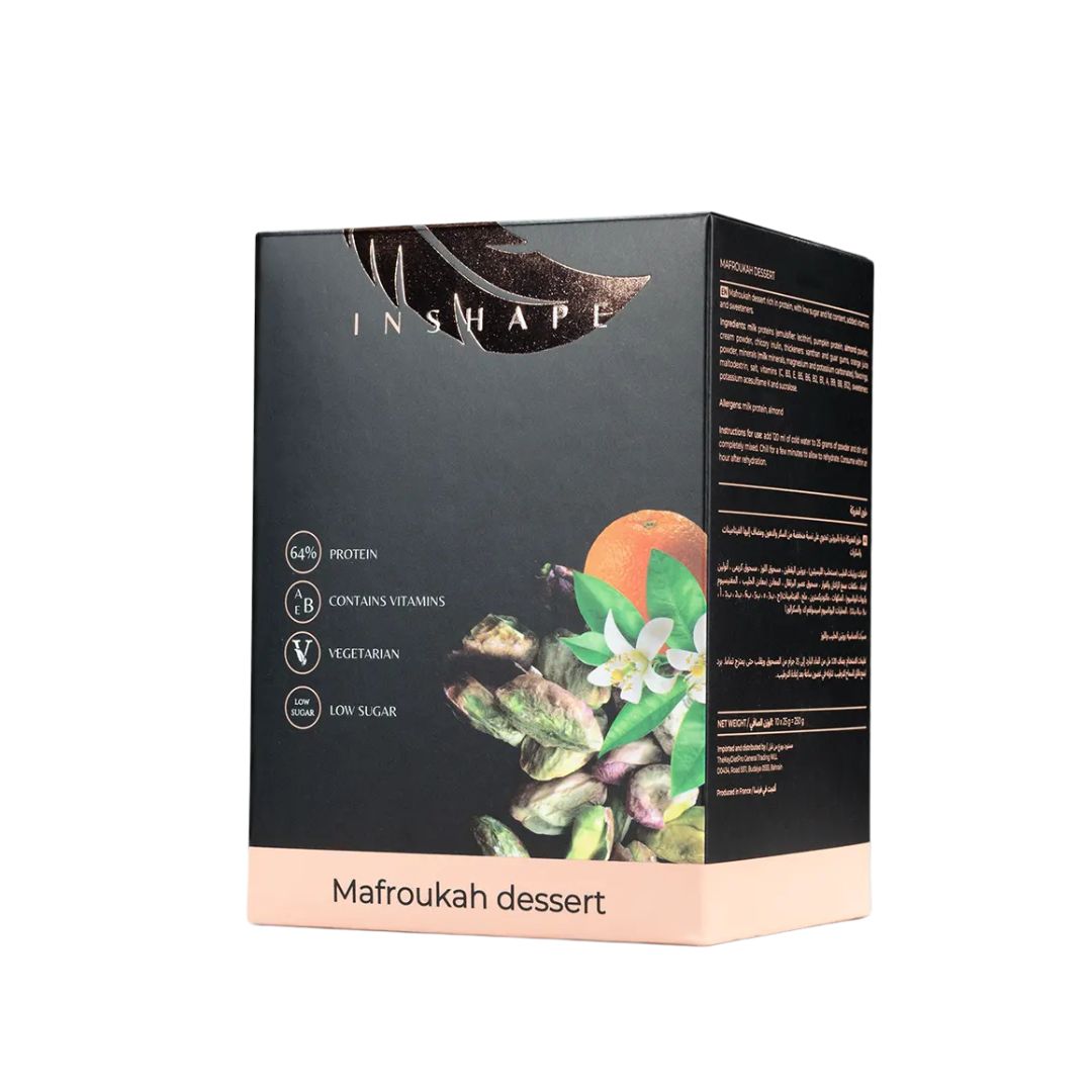 InShape Mafroukah Dessert, 10 Sachets | High-Protein Meal Replacement