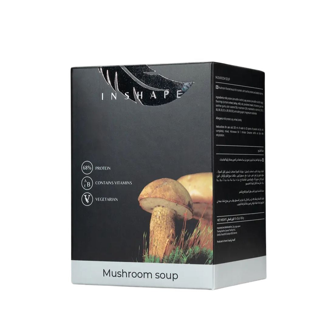 InShape Mushroom Soup, 10 Sachets | High-Protein Meal Replacement