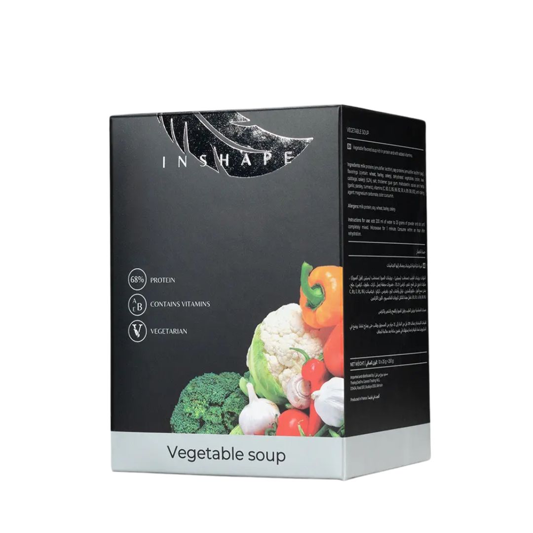 InShape Vegetable Soup, 10 Sachets | High-Protein Meal Replacement