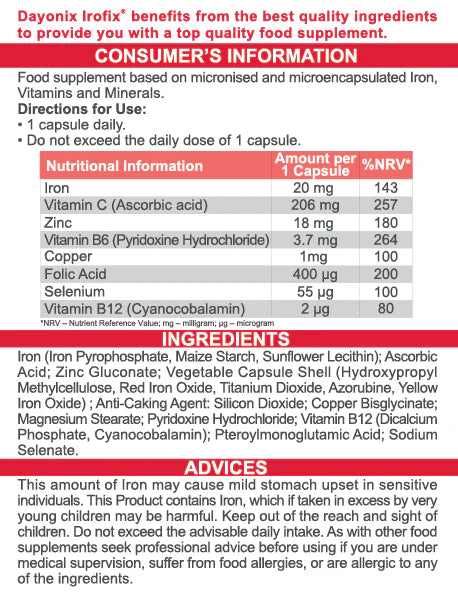 Irofix Liposomal Iron Capsules, 30 Capsules – product photo