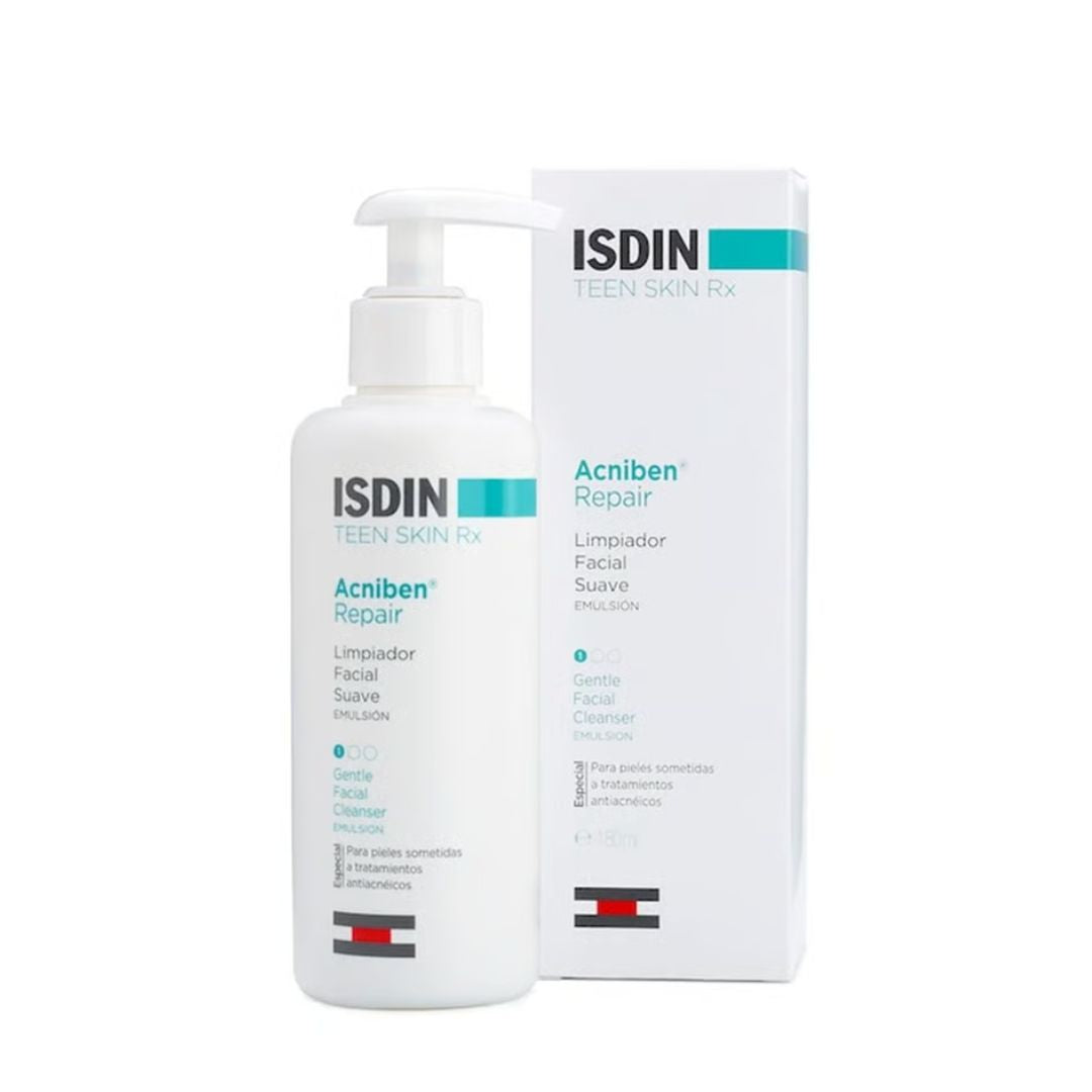 ISDIN Acniben Repair Gentle Cleanser Emulsion 180ml | Gentle No-Rinse Cleansing
