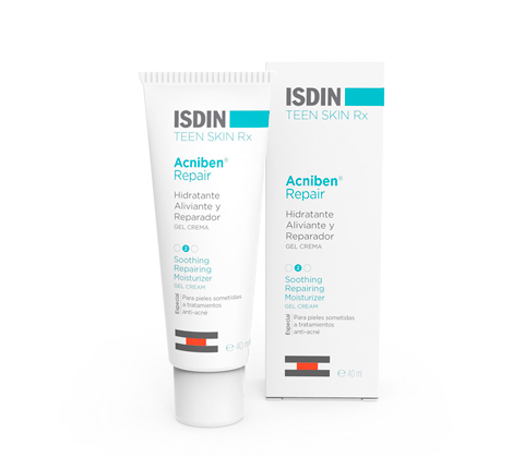 ISDIN Acniben Repair Moisturizer Gel-cream Moisturiser 40ml | Soothing Long-Lasting Moisture