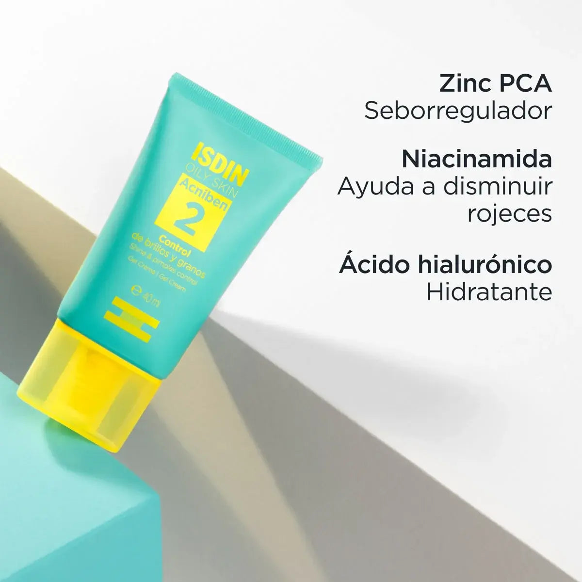 ISDIN Acniben Shine and Blemish Control Mattifying Gel-cream 40ml | Matte, Hydrated, Blemish-Prone Care – product photo