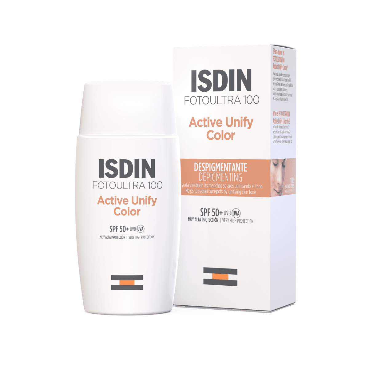 ISDIN Foto Ultra 100 Active Unify Fusion Fluid Color 50ml | SPF 50+ That Evens Skin Tone