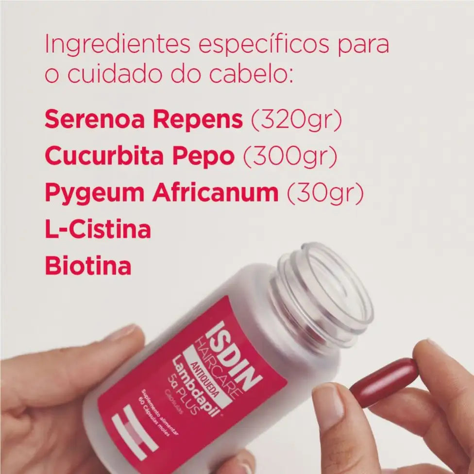 ISDIN Lambdapil Hair Density Capsules, 60 Capsules | Biotin & Zinc for Normal Hair – product photo
