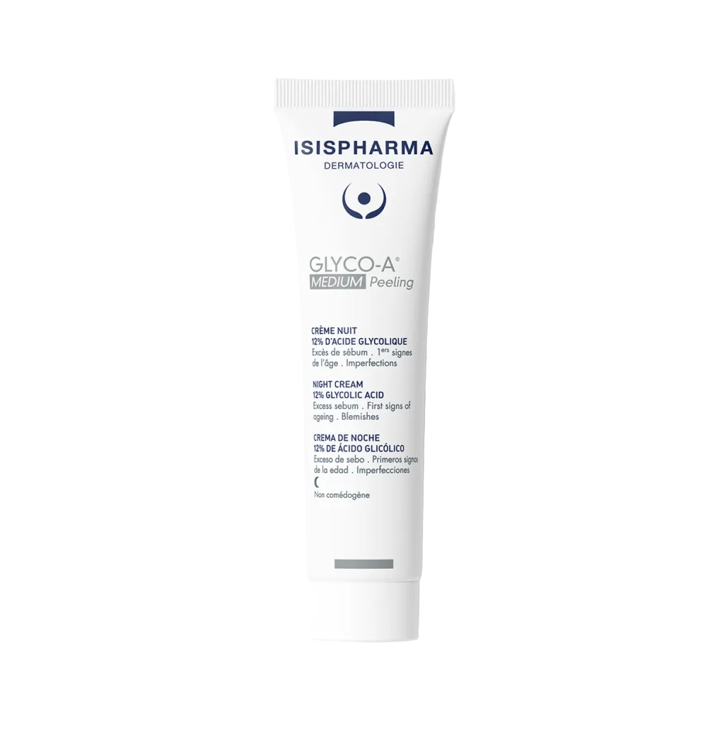 ISIS Pharma Glyco-A Medium Peeling Night Cream 30ml | 12% Glycolic Acid Night Peel