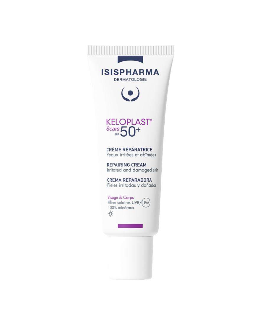 ISIS Pharma Keloplast Scars SPF50+ Repairing Cream 40ml | Plaster-Effect Scar Cream