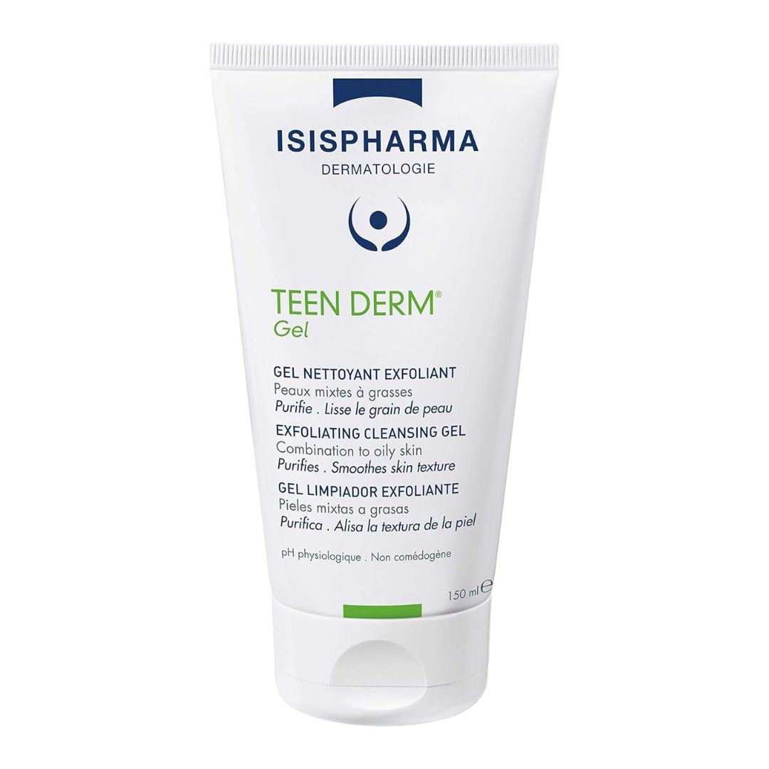ISIS Pharma Teen Derm Gel Exfoliating Cleansing Gel 150ml | Purifying Gel for Oily Skin – product photo