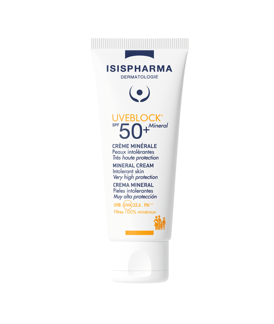 ISIS Pharma Uveblock SPF50+ Mineral Cream 40ml | 100% Mineral SPF 50+