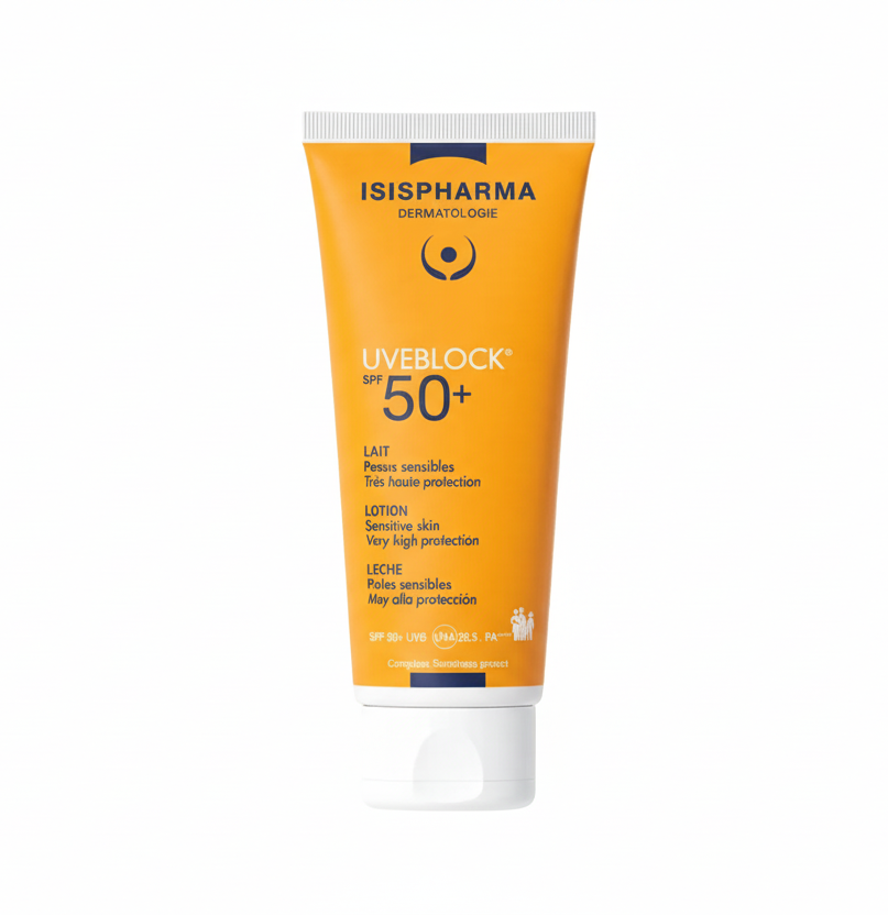ISIS Pharma Uveblock SPF50+ Protective Body Milk 100ml | Hydrating SPF 50+ Body Milk