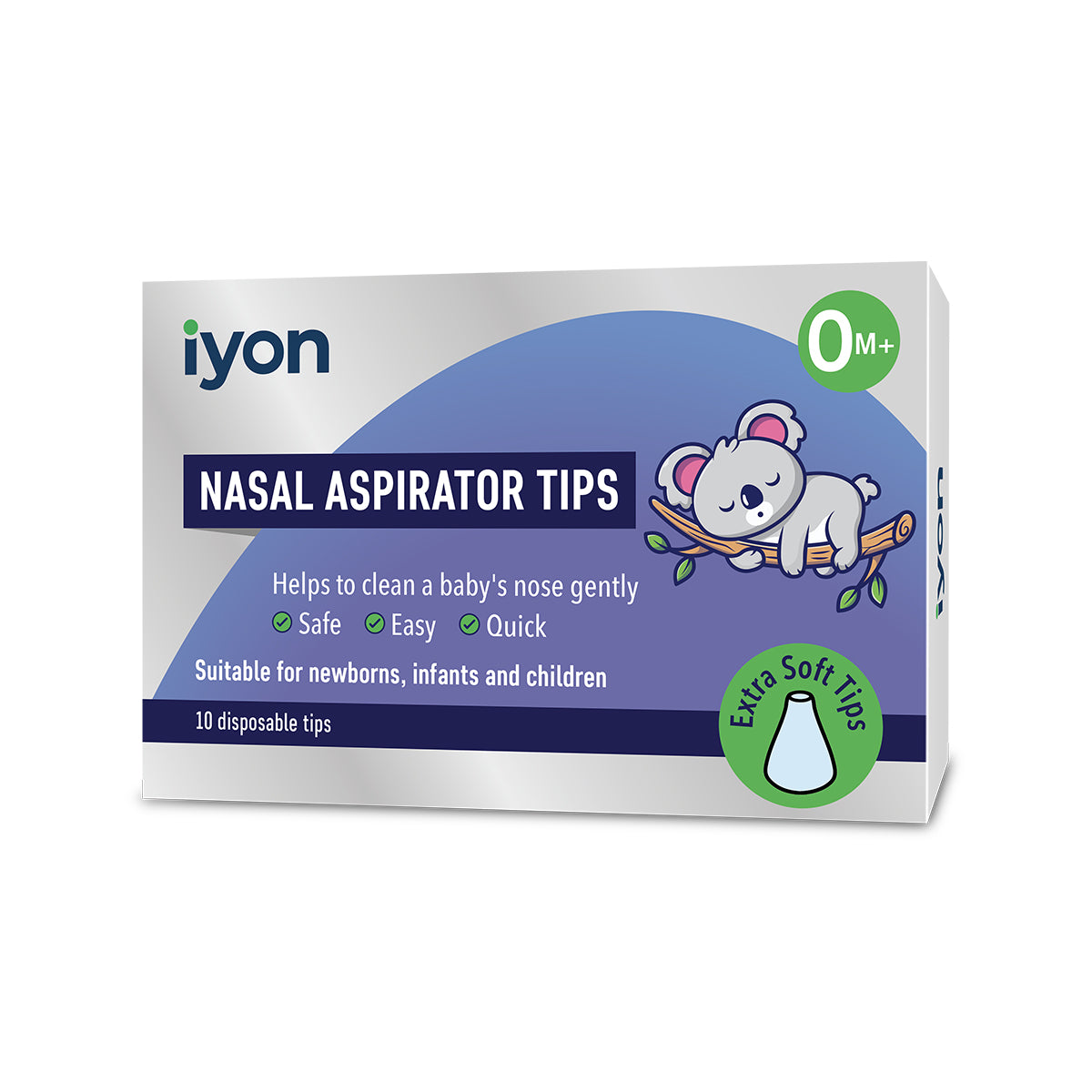 Iyon Nasal Aspirator Soft Tips, 10 Pieces