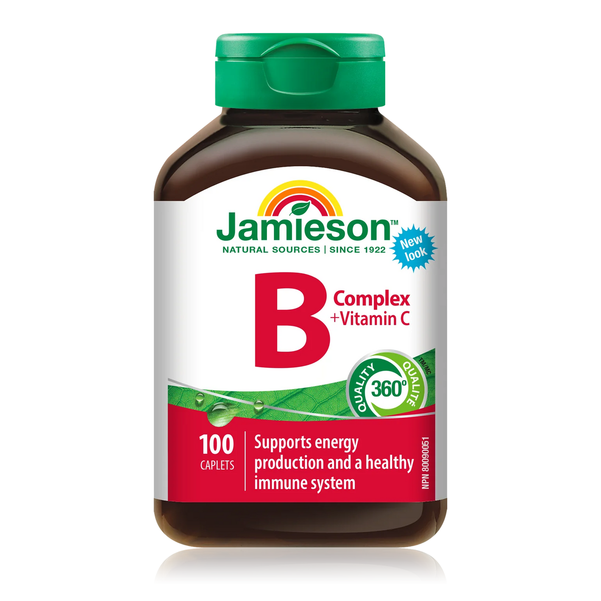 Jamieson B Complex & Vitamin C, 100 Caplets | B Vitamins with Vitamin C