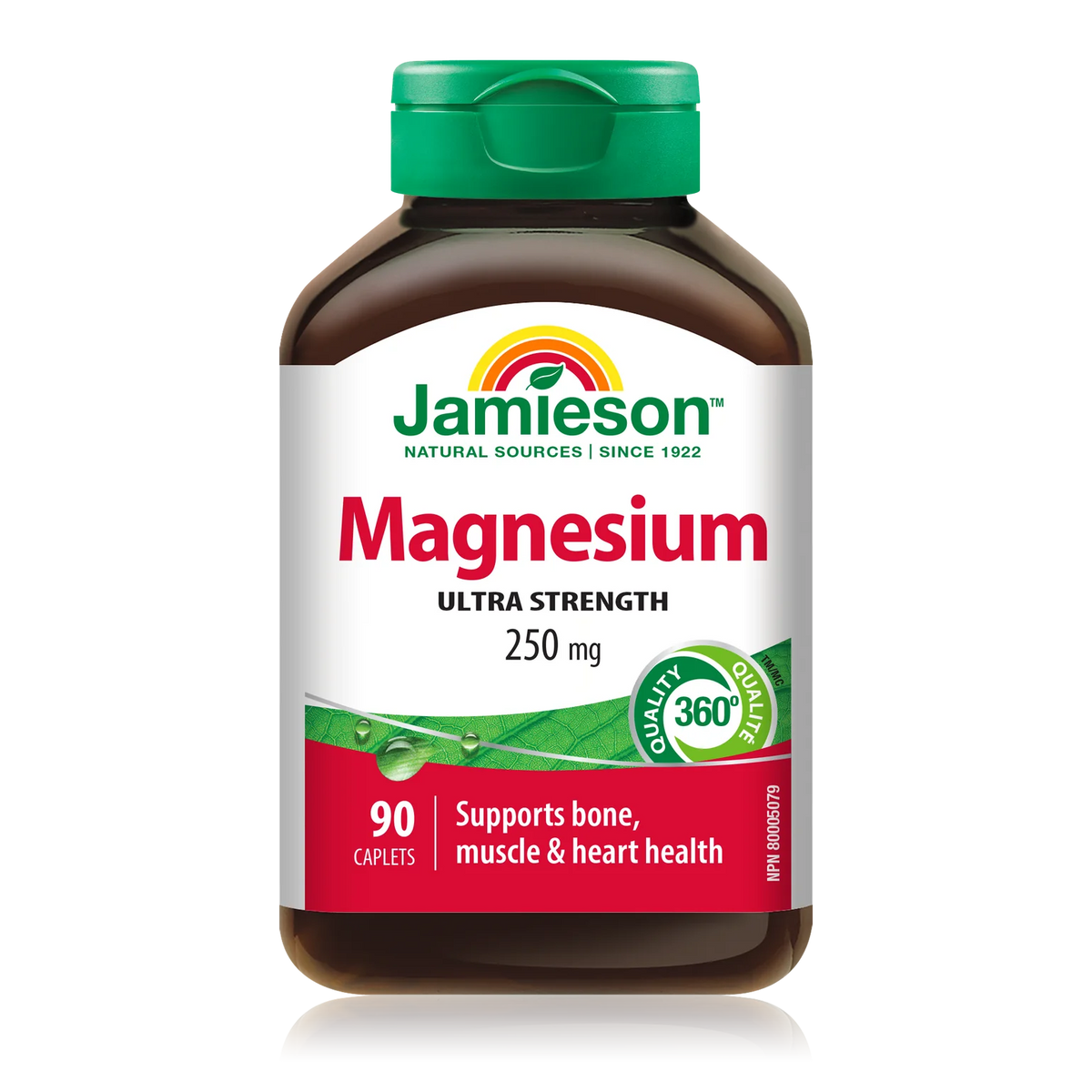 Jamieson Magnesium Ultra Strength 250 mg, 90 Caplets | High-Absorption Magnesium 250 mg