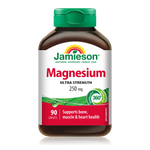 Jamieson Magnesium Ultra Strength 250 mg, 90 Caplets | High-Absorption Magnesium 250 mg