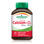 Jamieson Mega Cal Calcium & Vitamin D3 650 mg, 100 Caplets | High-Potency Calcium with Vitamin D3
