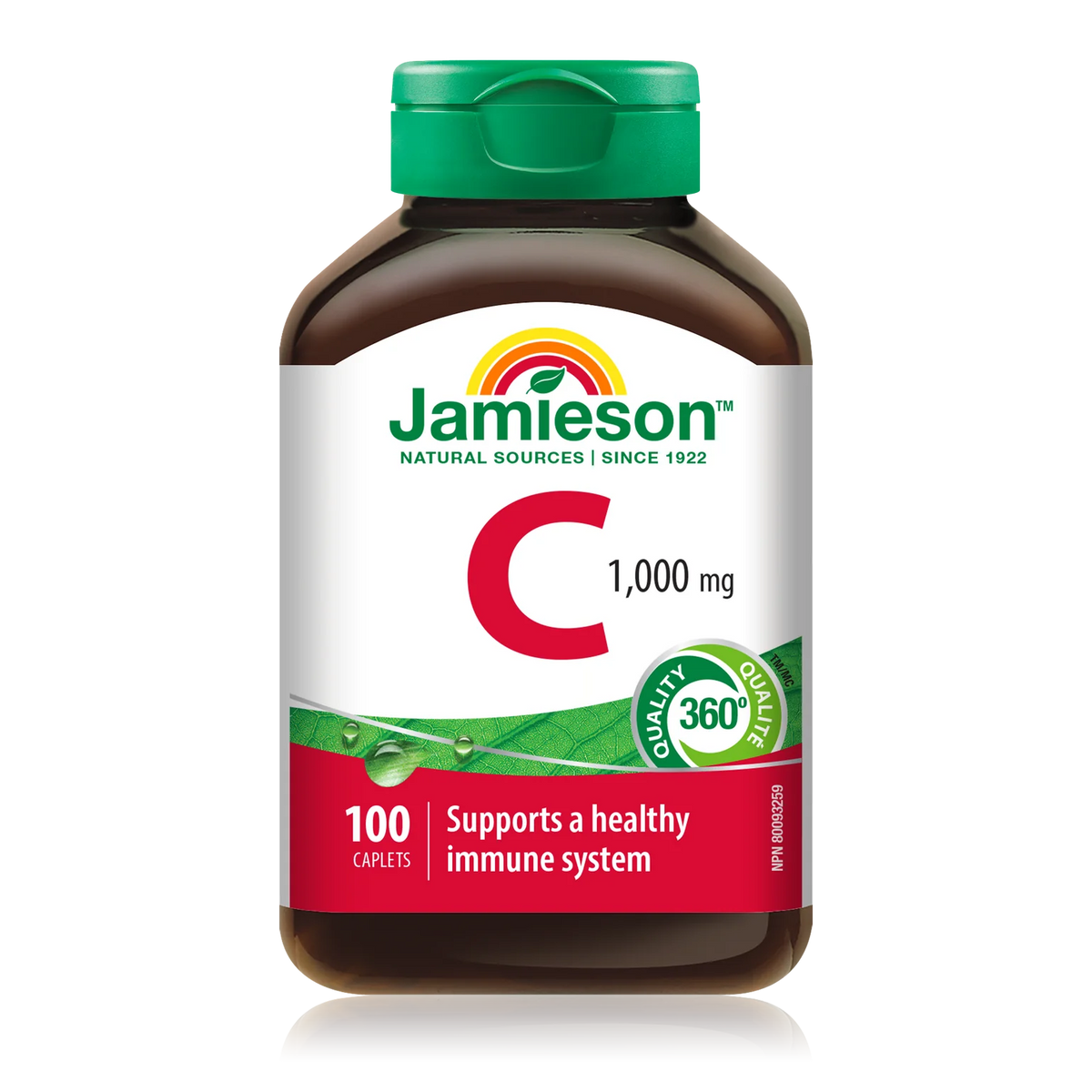 Jamieson Vitamin C 1000 mg, 100 Caplets | High-Strength Vitamin C 1000 mg