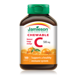 Jamieson Vitamin C Chewable Tangy Orange 500 mg, 100 Chewable Tablets | Chewable Vitamin C, Tangy Orange Flavour