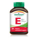 Jamieson Natural Vitamin E 200 IU, 100 Softgels | Natural Source Vitamin E 200 IU