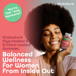 Kindnature Myo-Inositol & D-Chiro Inositol with Vitamin D & Folate, 120 Gummies | Inositol 40:1 with Vitamin D & Folate – product photo