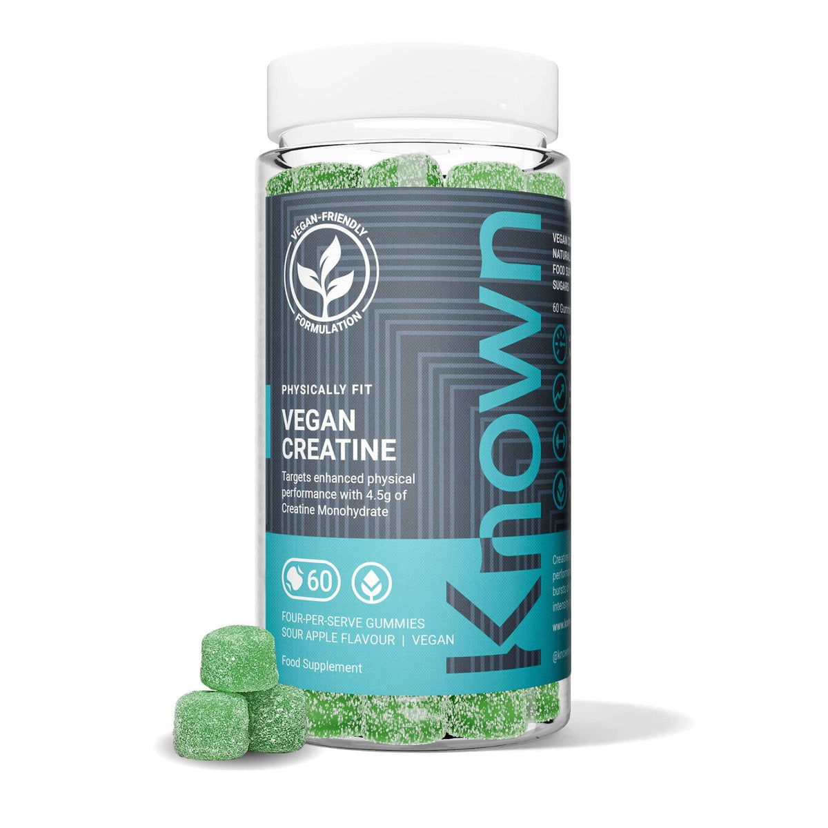 Known Nutrition Creatine, 60 Gummies – Sour Apple flavour