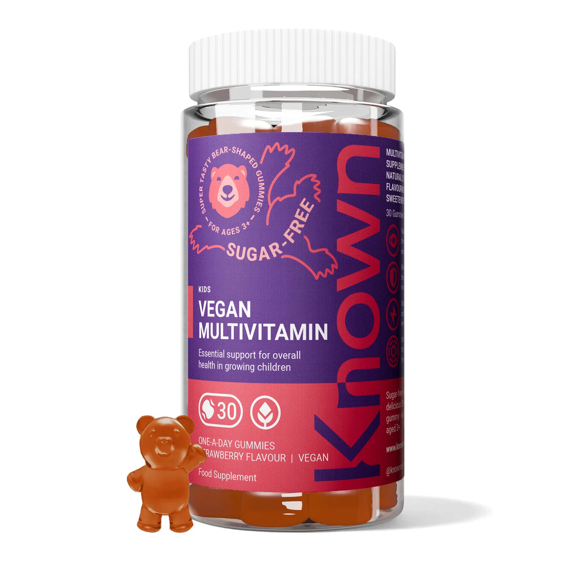 Known Nutrition Kids Vegan Multivitamin, 30 Gummies