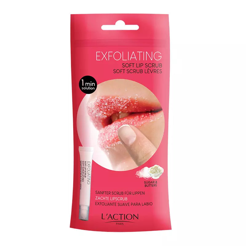 L'Action 1 Min Solution Soft Lip Scrub 12ml | Sugar Lip Scrub For Soft Lips
