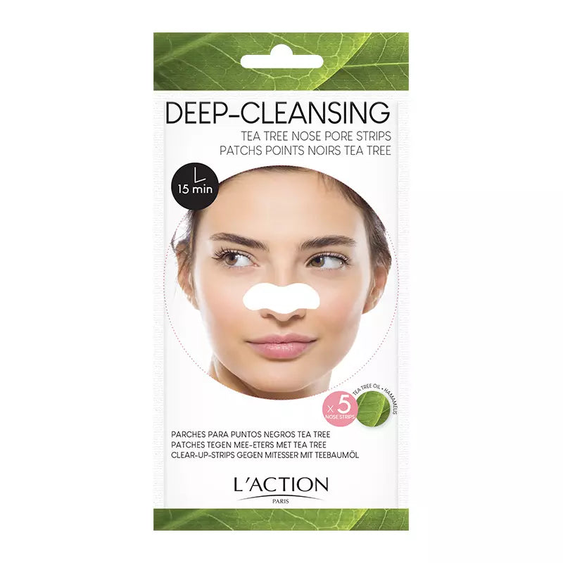 L'Action Tea Tree Nose Pore Strips 5 patches | Pore-Cleansing Nose Strips