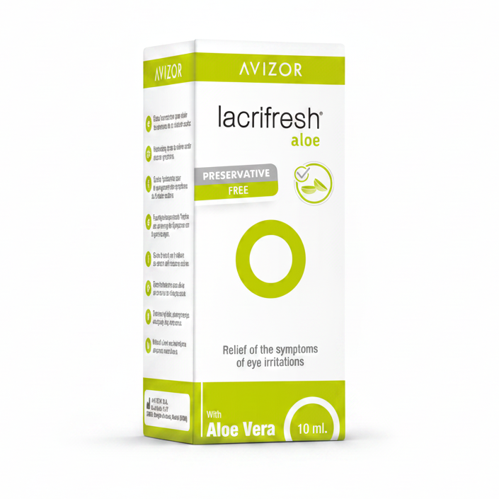 Avizor Lacrifresh Aloe Preservative-Free Contact Lens Eye Drops 10ml