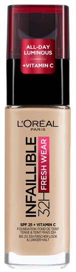 L'Oréal Paris Infaillible 32H Fresh Wear Foundation SPF 25 | Full Coverage with Vitamin C – product photo