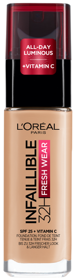 L'Oréal Paris Infaillible 32H Fresh Wear Foundation SPF 25 | Full Coverage with Vitamin C – product photo