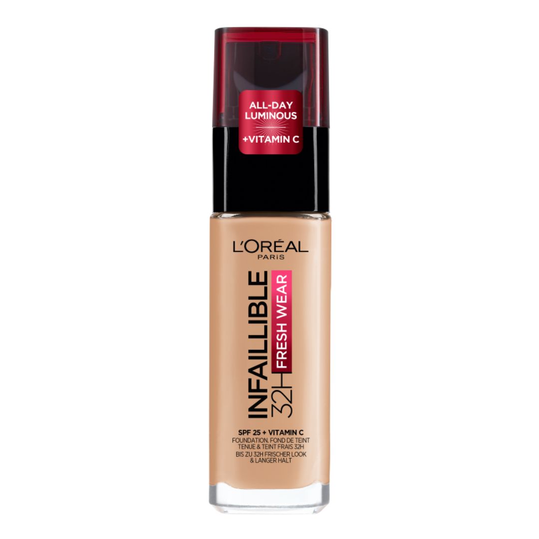L'Oréal Paris Infaillible 32H Fresh Wear Foundation SPF 25 | Full Coverage with Vitamin C