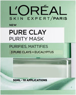 L'Oréal Paris Pure Clay Purity Mask Eucalyptus 50ml | Purity Clay Mask with Eucalyptus – product photo