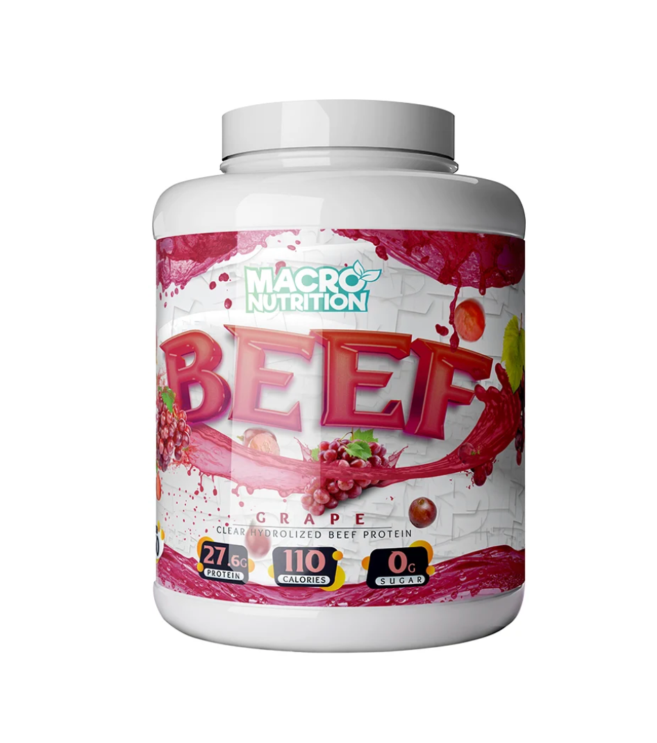 Macro Nutrition Beef Protein, 1.8kg | Clear Hydrolysed Beef Protein, 27.6 g Protein