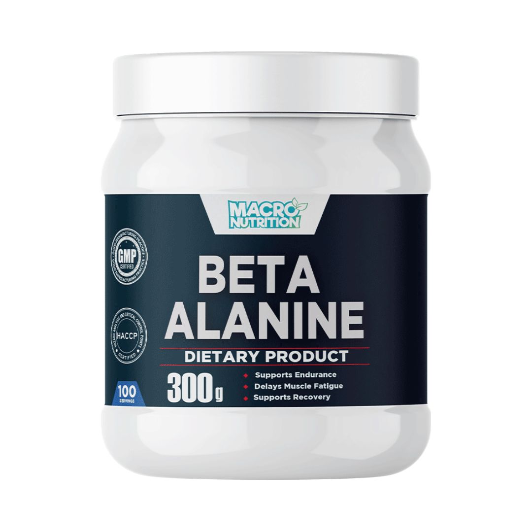 Macro Nutrition Beta Alanine, 300g | Beta-Alanine Powder, 100 Servings
