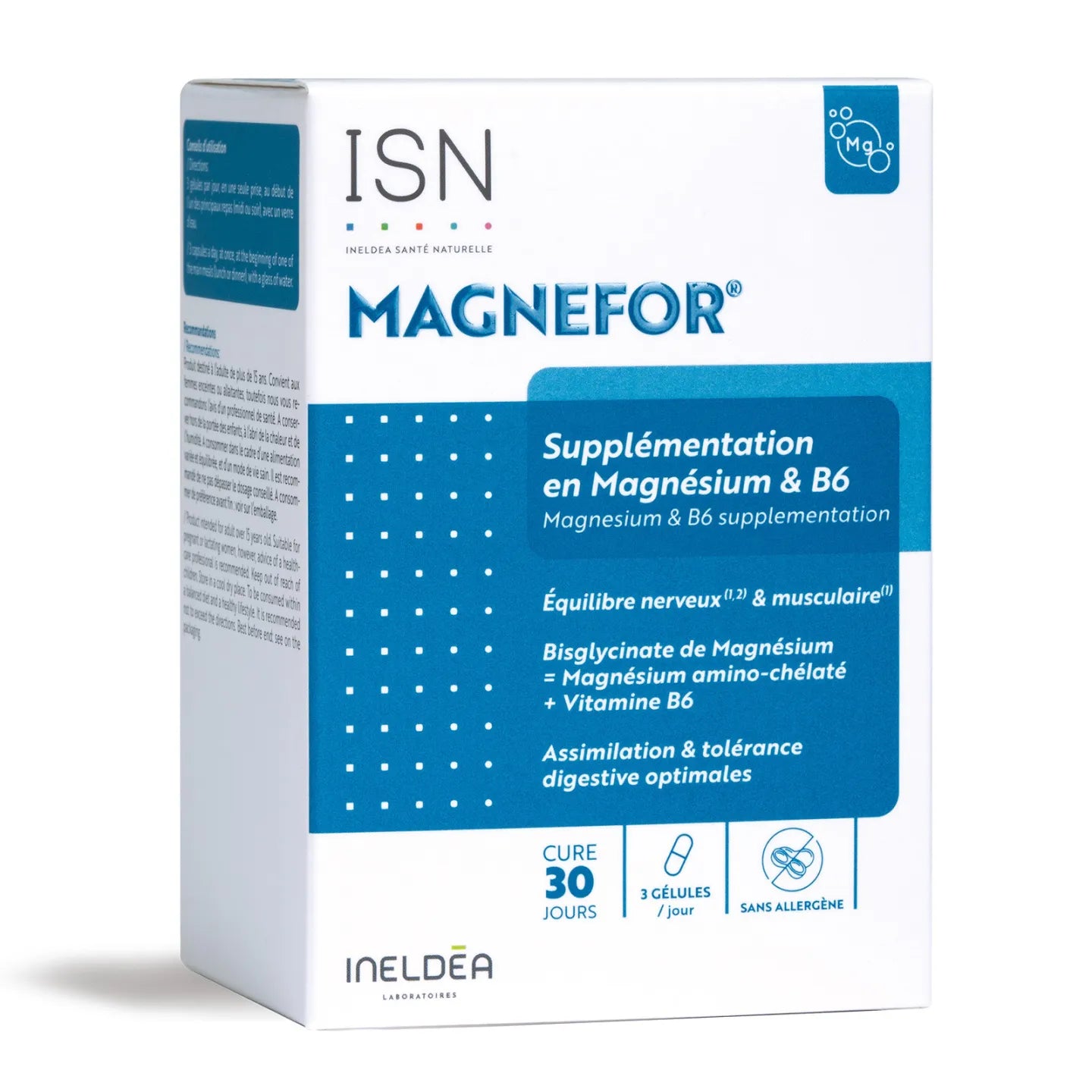Magnefor Chelated Magnesium Glycinate Supplement with Vitamin B6 90 Capsules