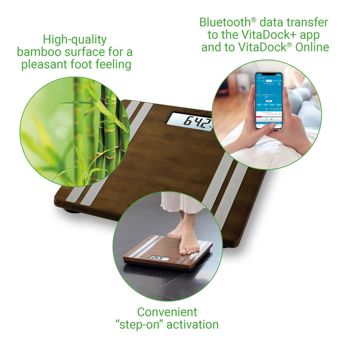 Medisana BS 552 Connect Bamboo Body Analysis Scale – product photo