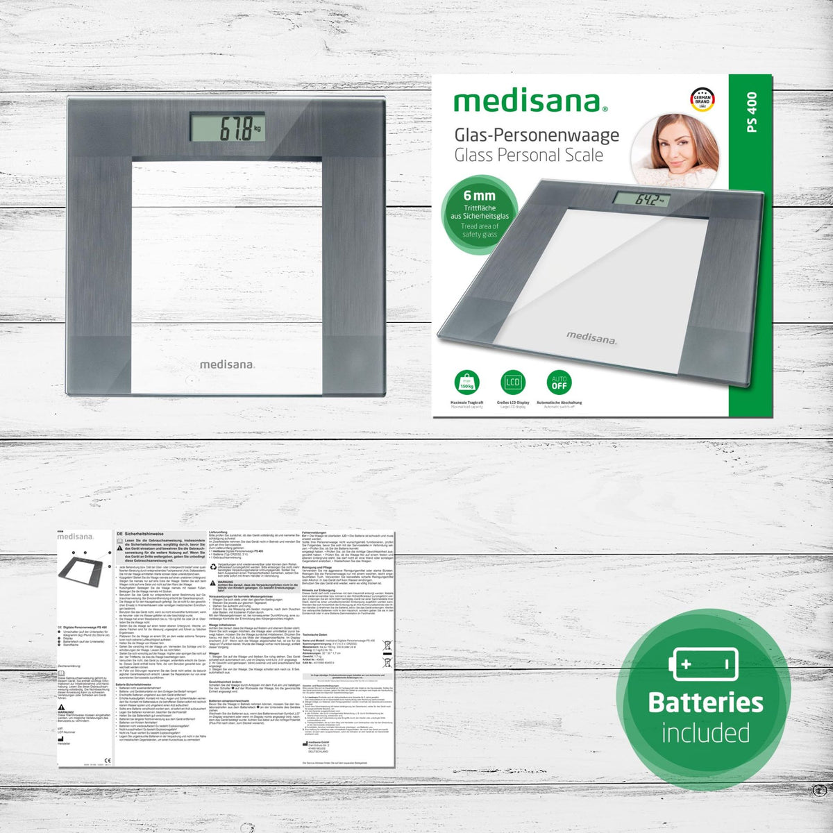 Medisana PS 400 Glass Personal Scale – product photo
