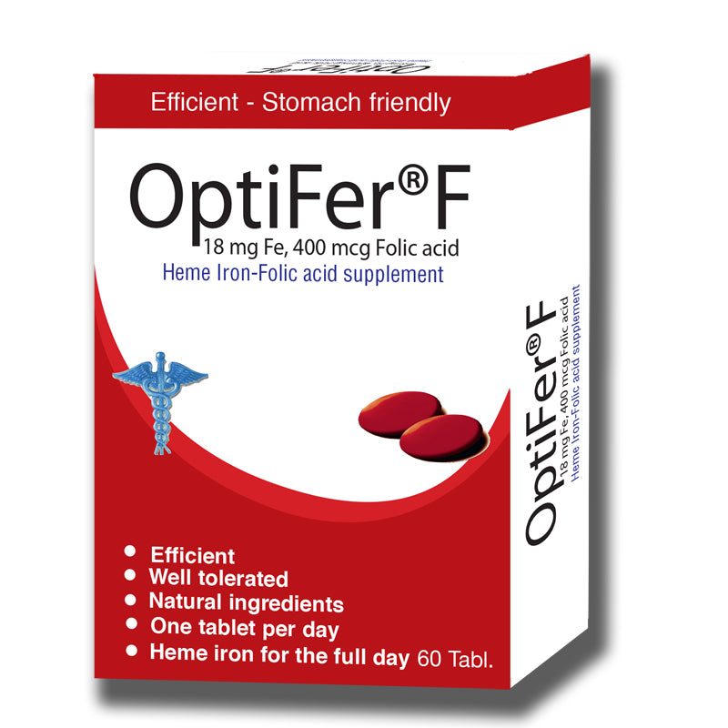 Meditech OptiFer F Iron 18 mg + Folic Acid 400 µg, 60 Tablets