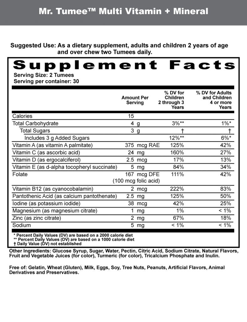 Mr.Tumee Multivitamin and Mineral, 60 Gummies – product photo