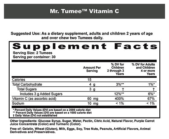 Mr.Tumee Vitamin C, 60 Gummies – product photo