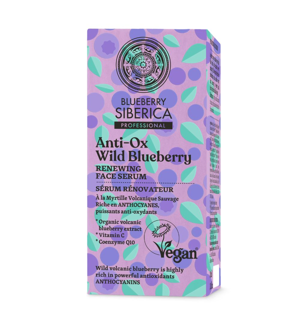 Natura Siberica Anti-Ox Wild Blueberry Renewing Face Serum 30ml | Antioxidant Radiance for Tired Skin