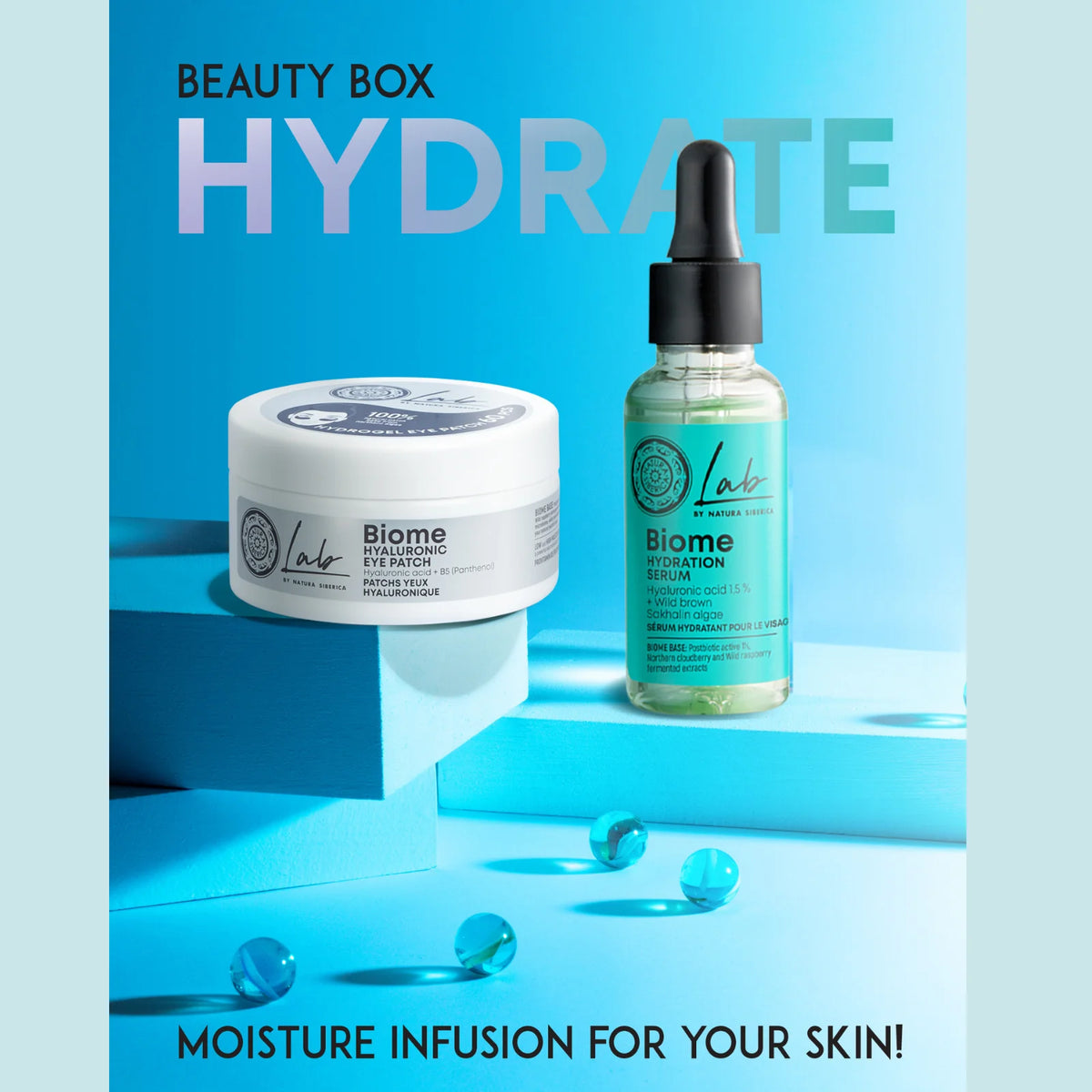 Natura Siberica Lab Biome Beauty Box Hydrate Gift Set Kit | Instant Hydration Duo – product photo