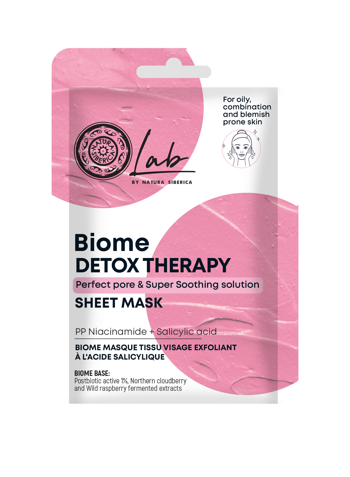 Natura Siberica Lab Biome Detox Therapy Sheet Mask 1 mask | Soothed Skin and Refined-Looking Pores