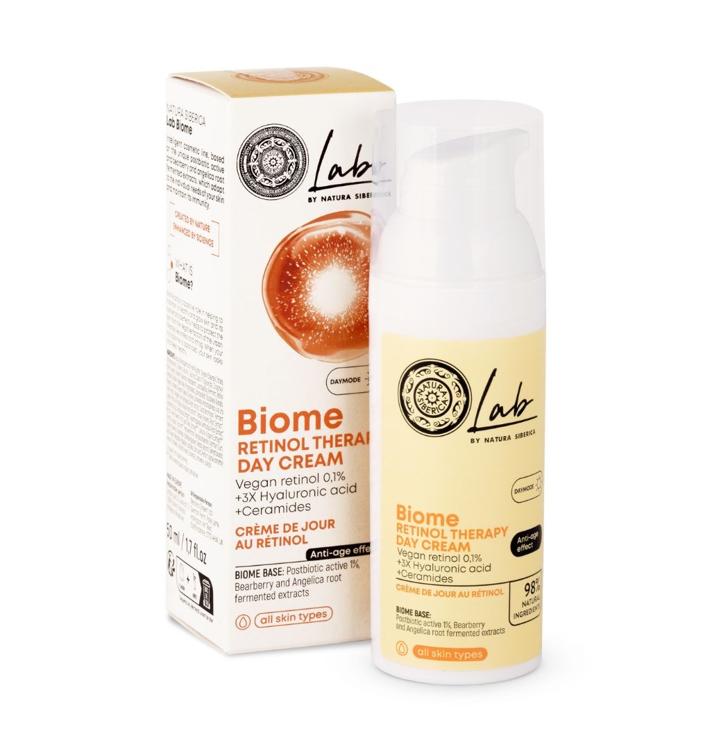 Natura Siberica Lab Biome Retinol Therapy Day Cream 50ml | Smoother, Softer, Youthful-Looking Skin