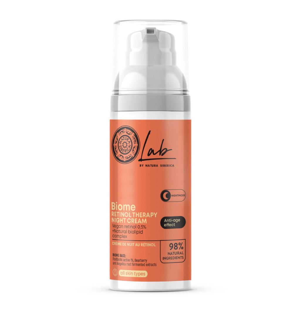 Natura Siberica Lab Biome Retinol Therapy Night Cream 50ml | Soft, Even-Toned Skin by Morning